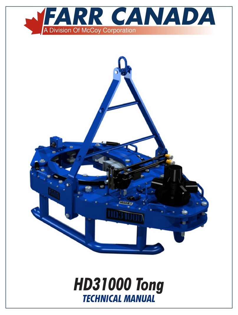 MCCOY FARR CANADA HD31000 Tong User manual