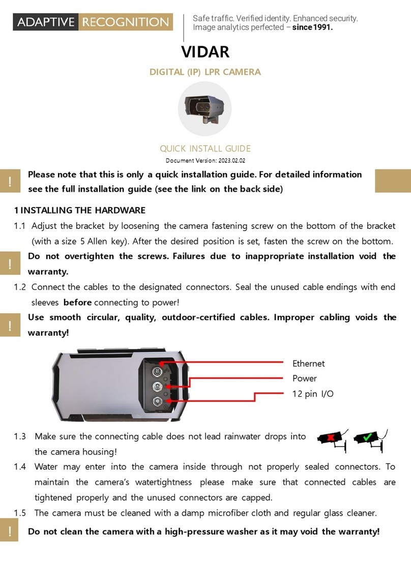Adaptive Recognition Vidar User manual