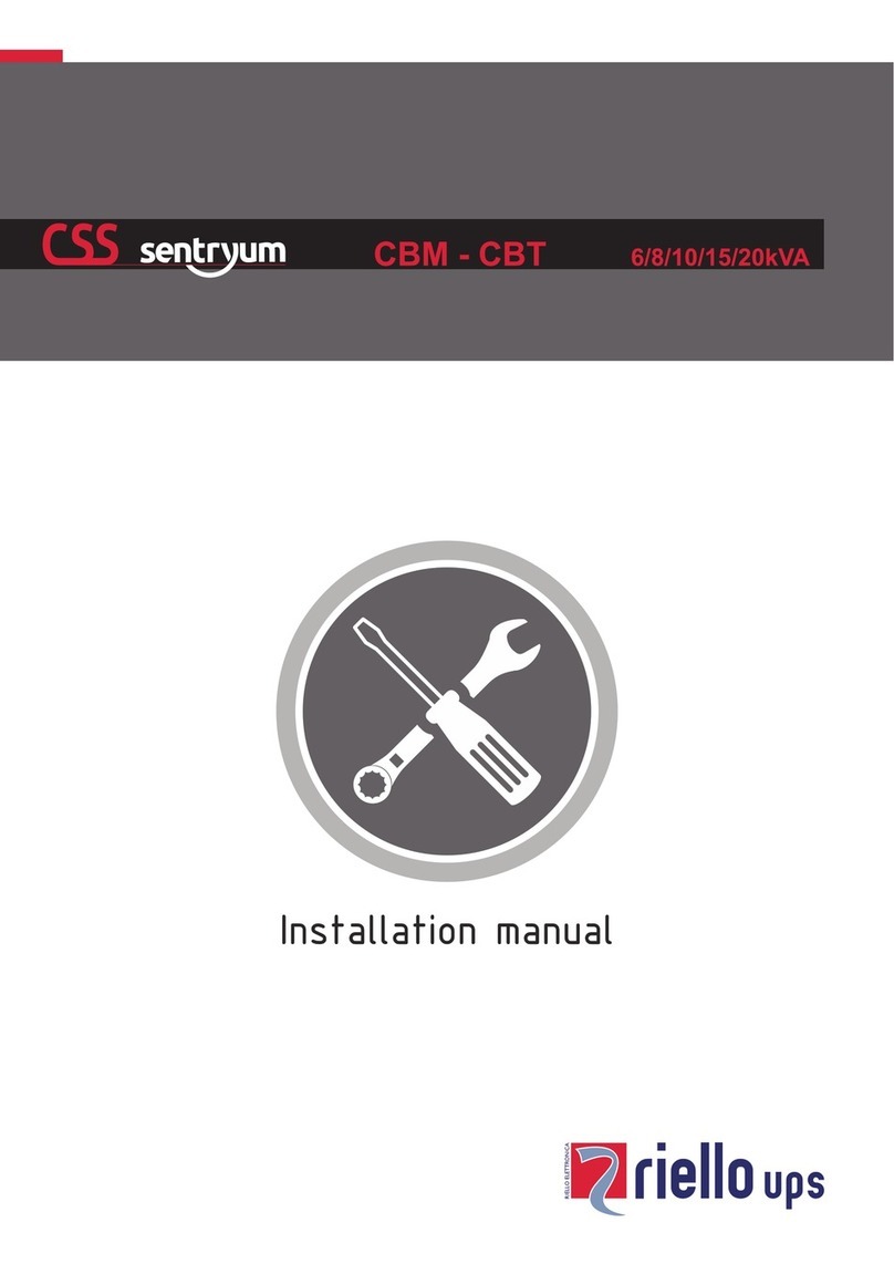 Riello UPS CSS sentryum CBM installation manual