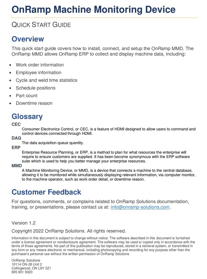 OnRamp Solutions MMD User manual