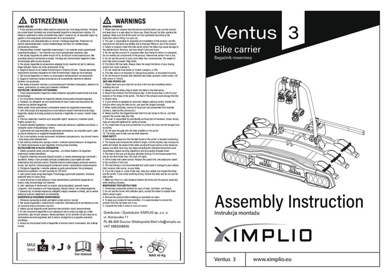XIMPLIO Ventus 3 Assembly instructions
