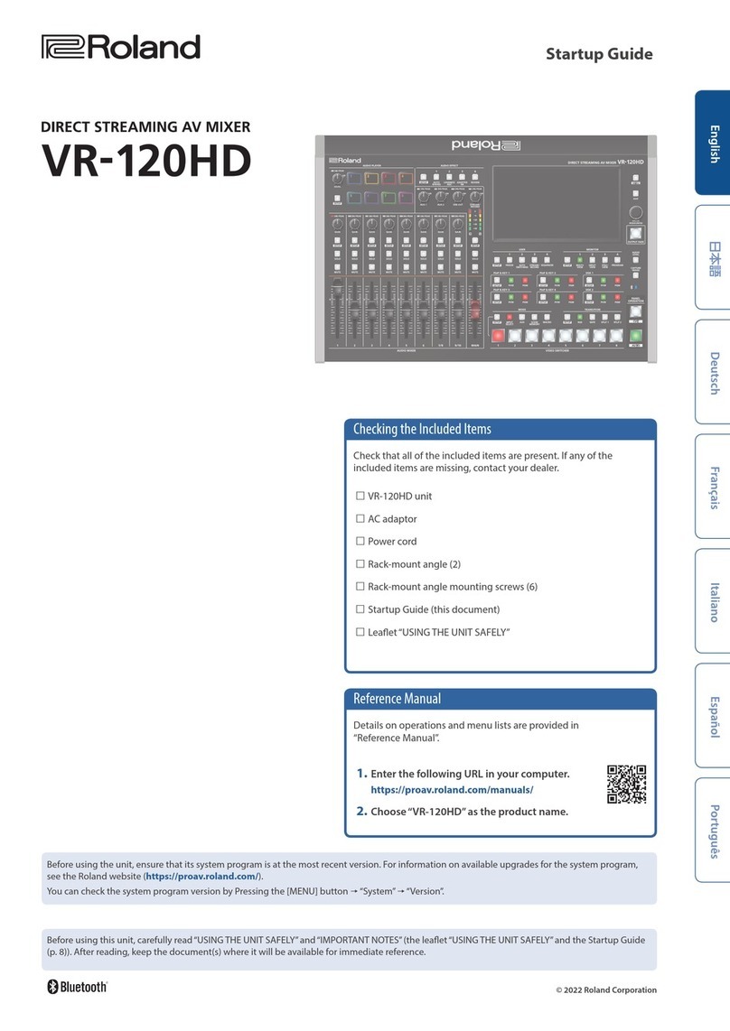 Roland VR-120HD User guide Roland VR-120HD User guide
