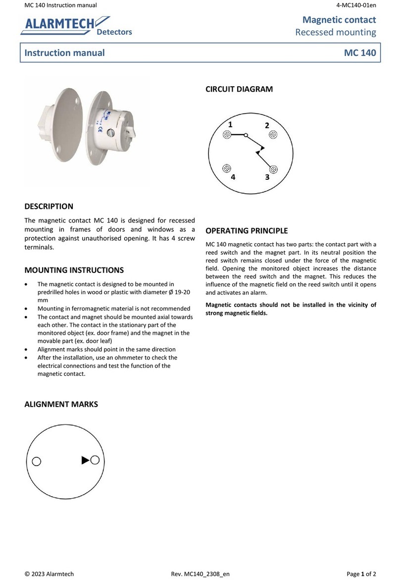 Alarmtech MC 140 User manual