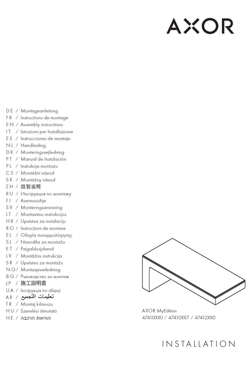 Axor MyEdition 47410 0 Series User manual