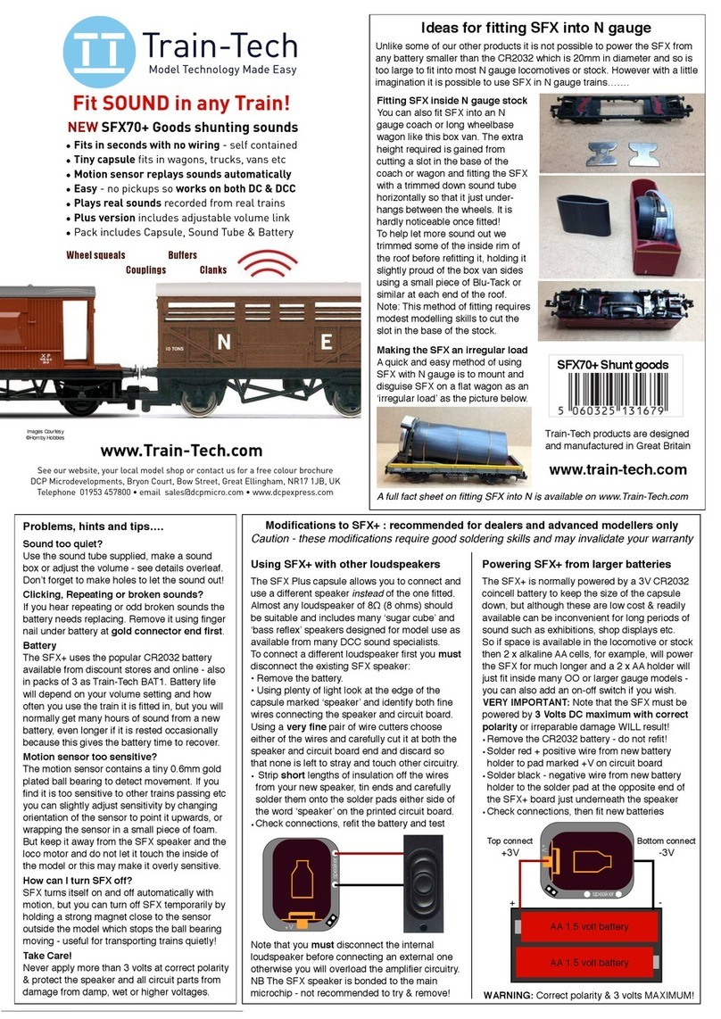 Train-Tech SFX70+ User manual Train-Tech SFX70+ User manual