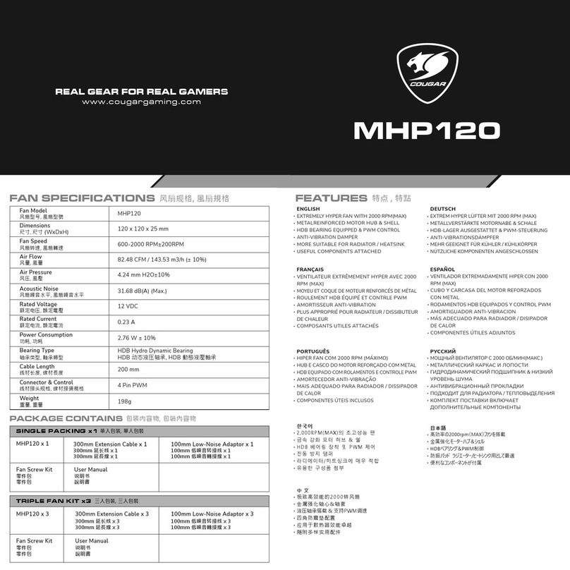 COUGAR MHP120 User manual