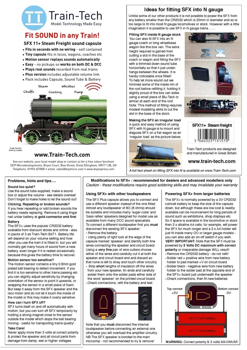 Train-Tech SFX 11+ User manual Train-Tech SFX 11+ User manual