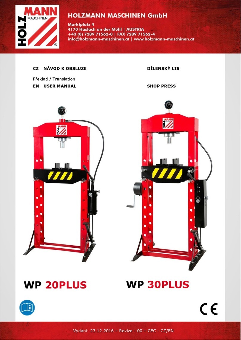 HOLZMANN MASCHINEN WP 20PLUS user manual