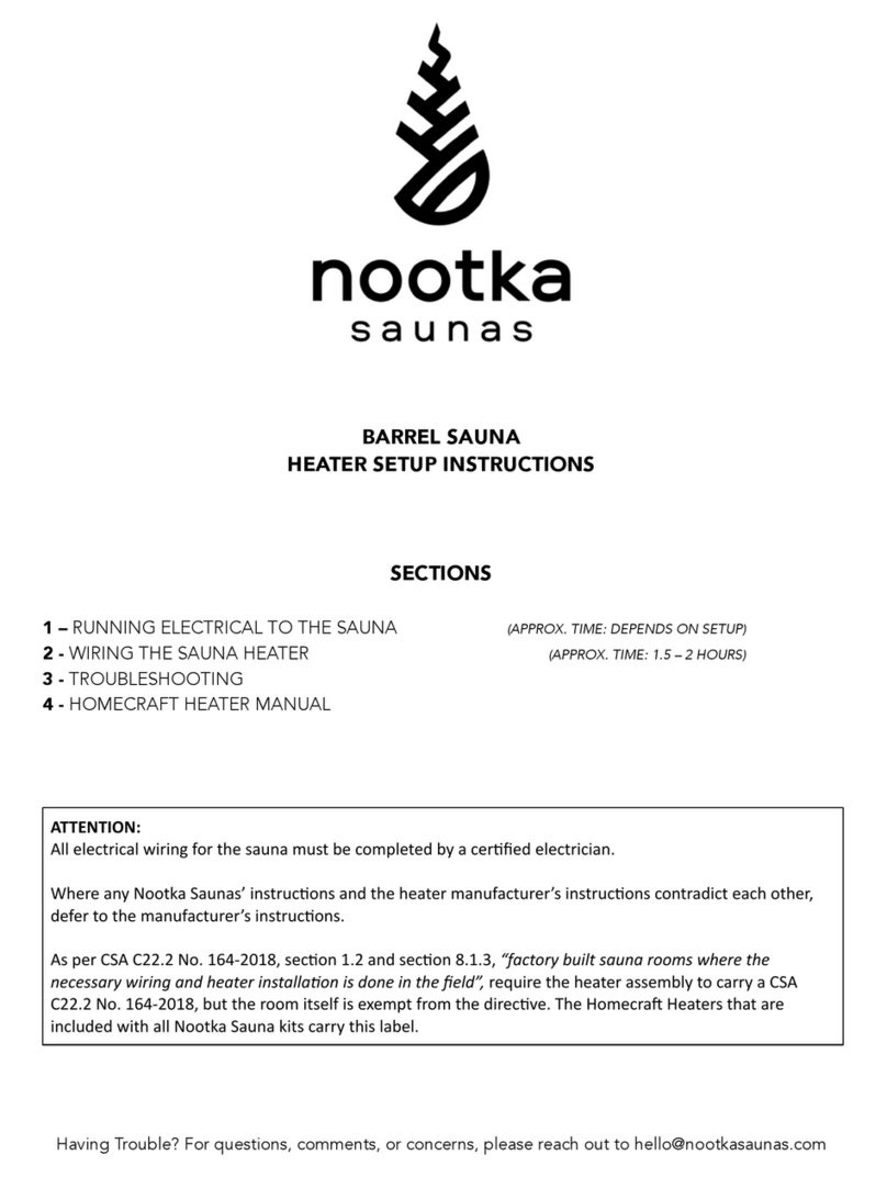 nootka saunas BARREL SAUNA Setup instructions
