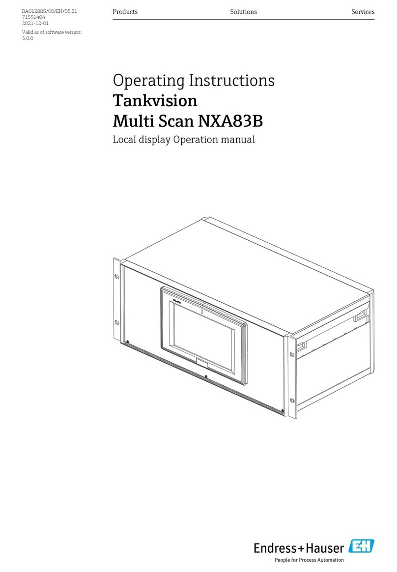 Endress+Hauser Tankvision Multi Scan NXA83B User manual