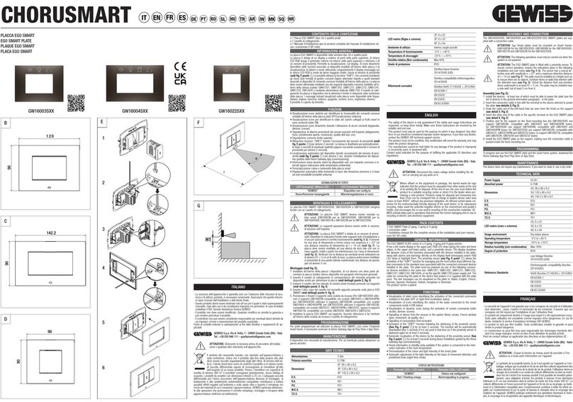 Gewiss CHORUSMART GW16003S Series manual
