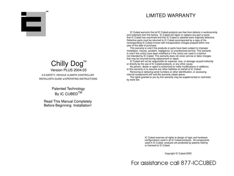 IC CUBED Chilly Dog Installer's guide