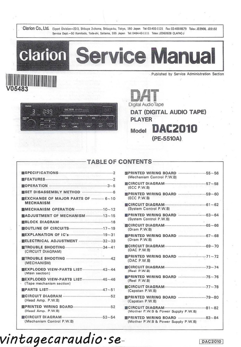 Clarion DAC2010 Service manual