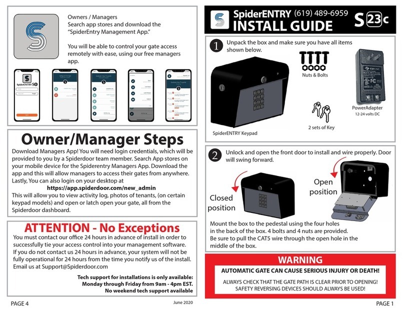 Spiderdoor SpiderENTRY S 23 c install guide