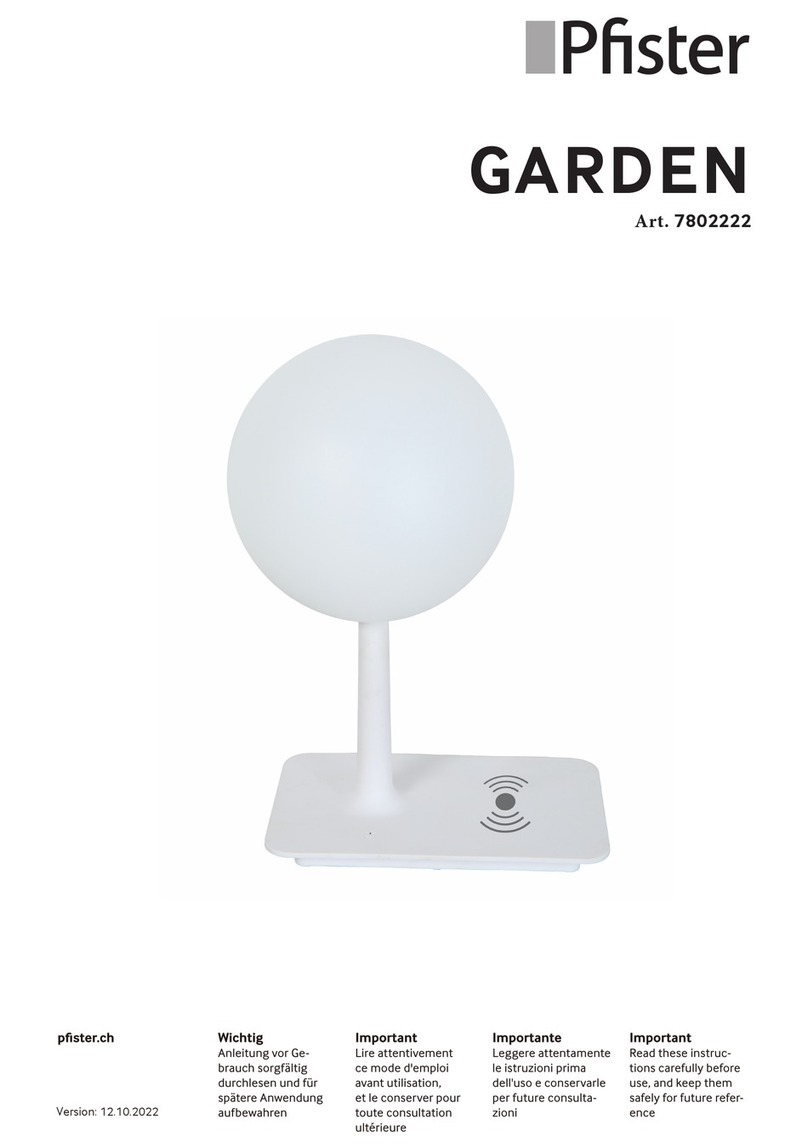 Pfister GARDEN 7802222 manual