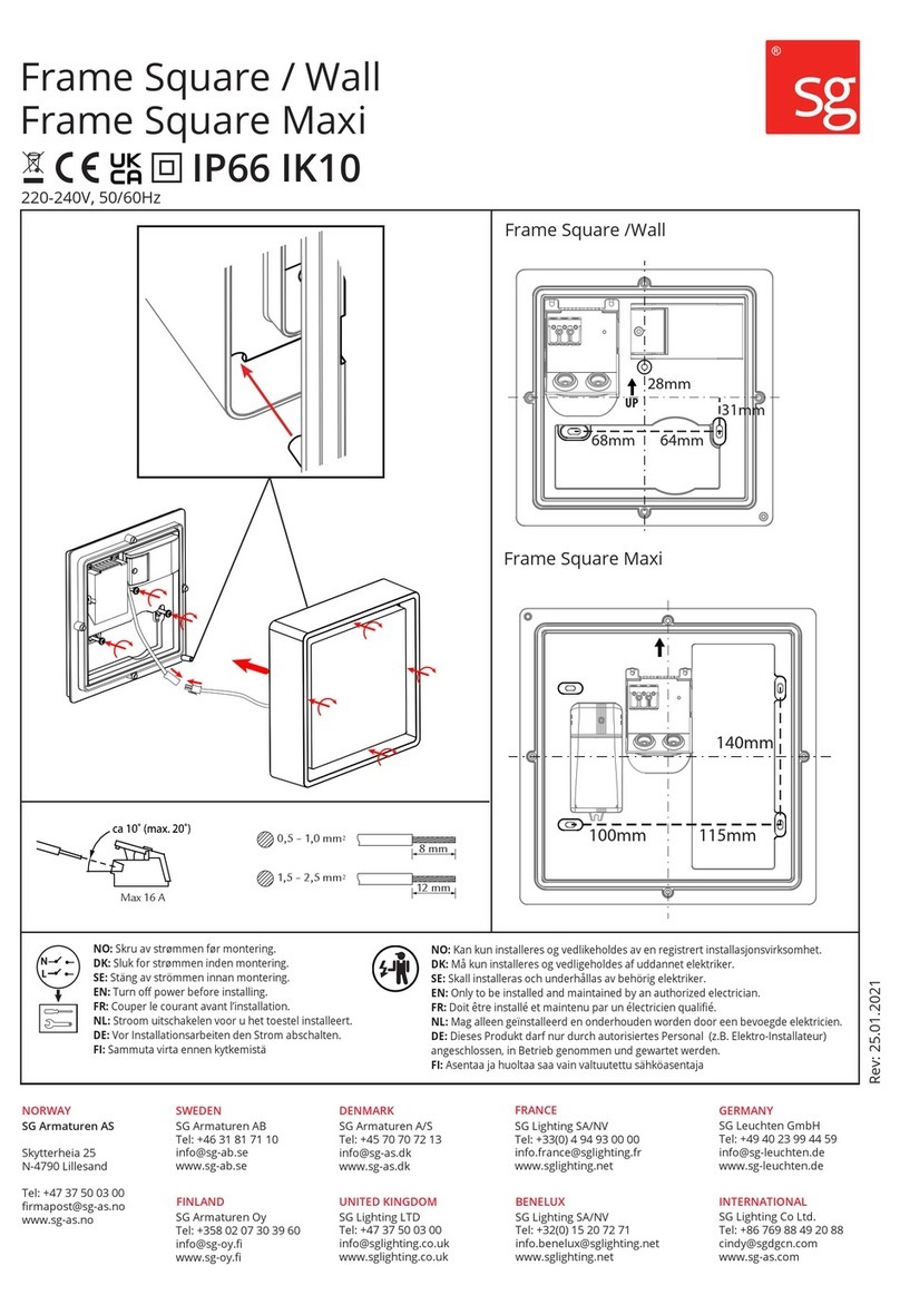 SG Frame Square / Wall User manual