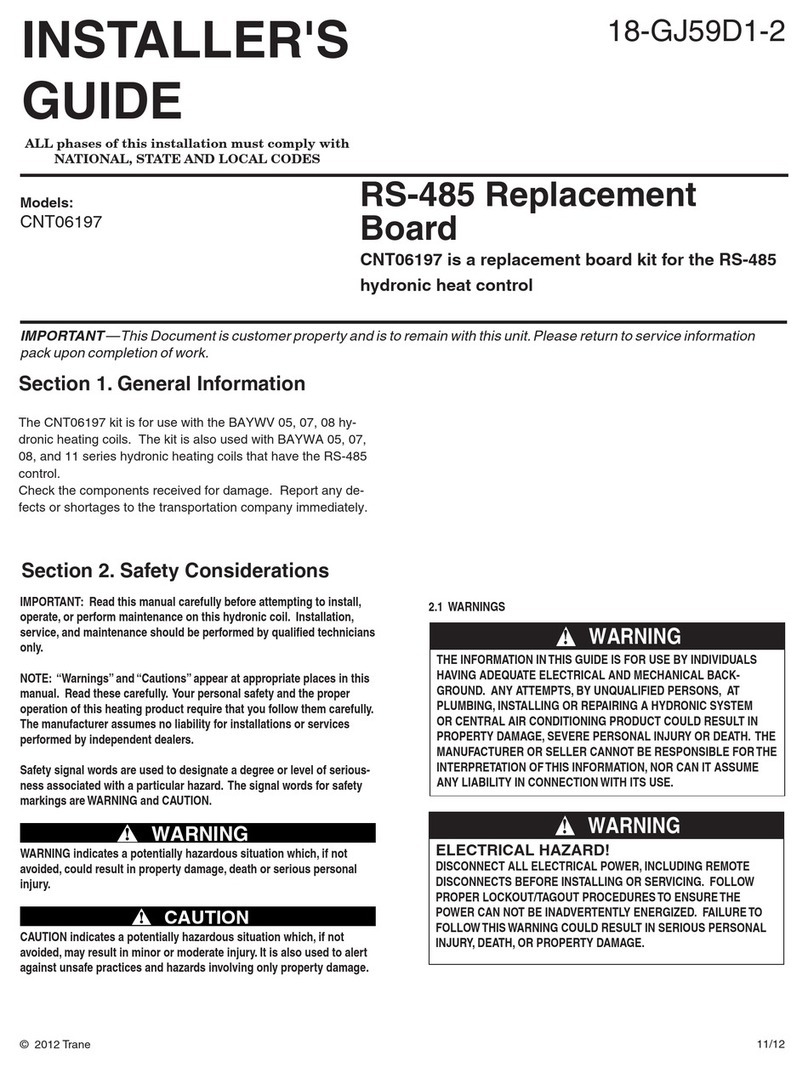 Trane CNT06197 Installer's guide Trane CNT06197 Installer's guide