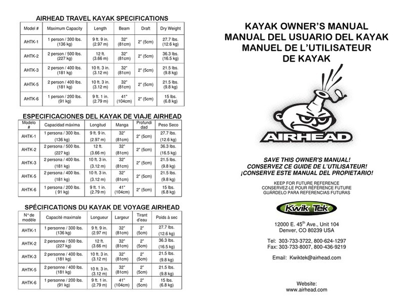Kwik Tek Airhead AHTK-1 User manual