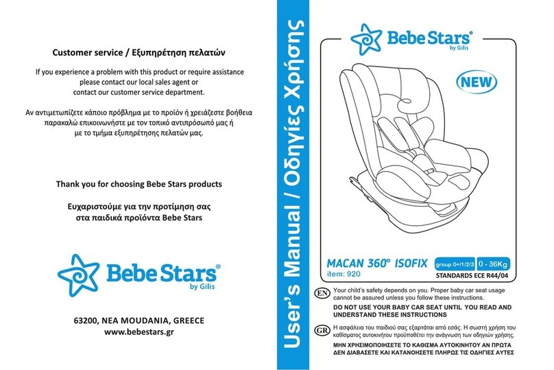 Gilis Bebe Stars MACAN 360 ISOFIX User manual
