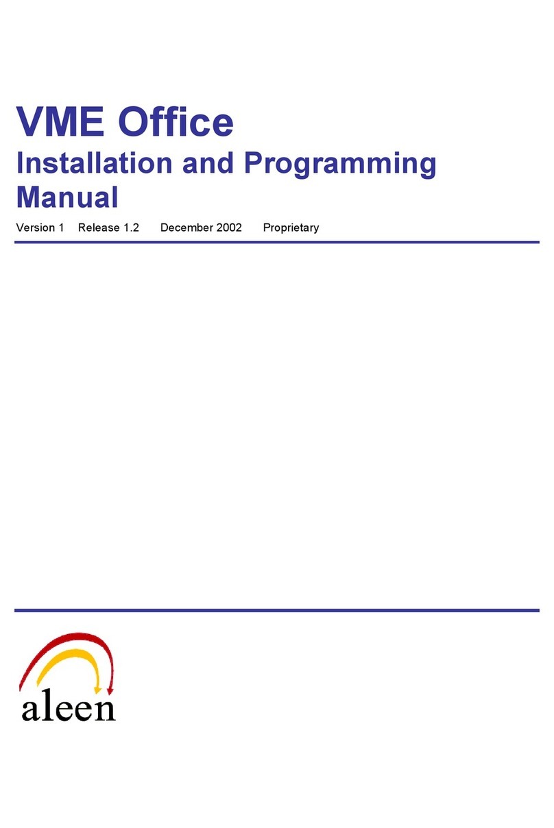 aleen VME Office Installation and programming manual