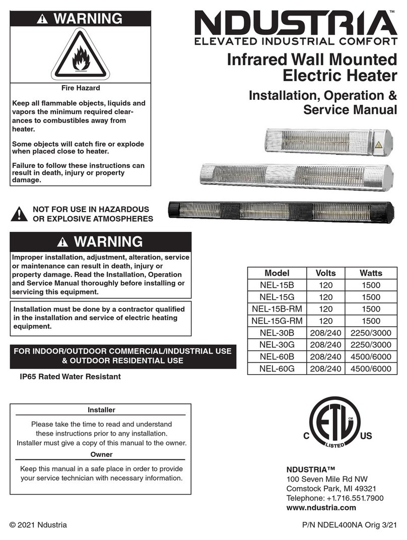 NDUSTRIA NEL-15B Installation, operation & service manual