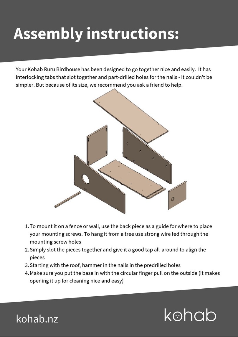 Kohab Ruru Birdhouse Assembly instructions