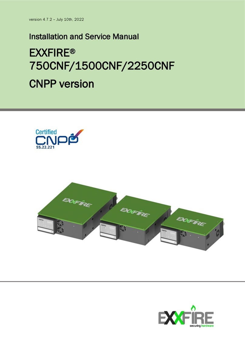 EXXFIRE 750CNF Installation and service manual EXXFIRE 750CNF Installation and service manual