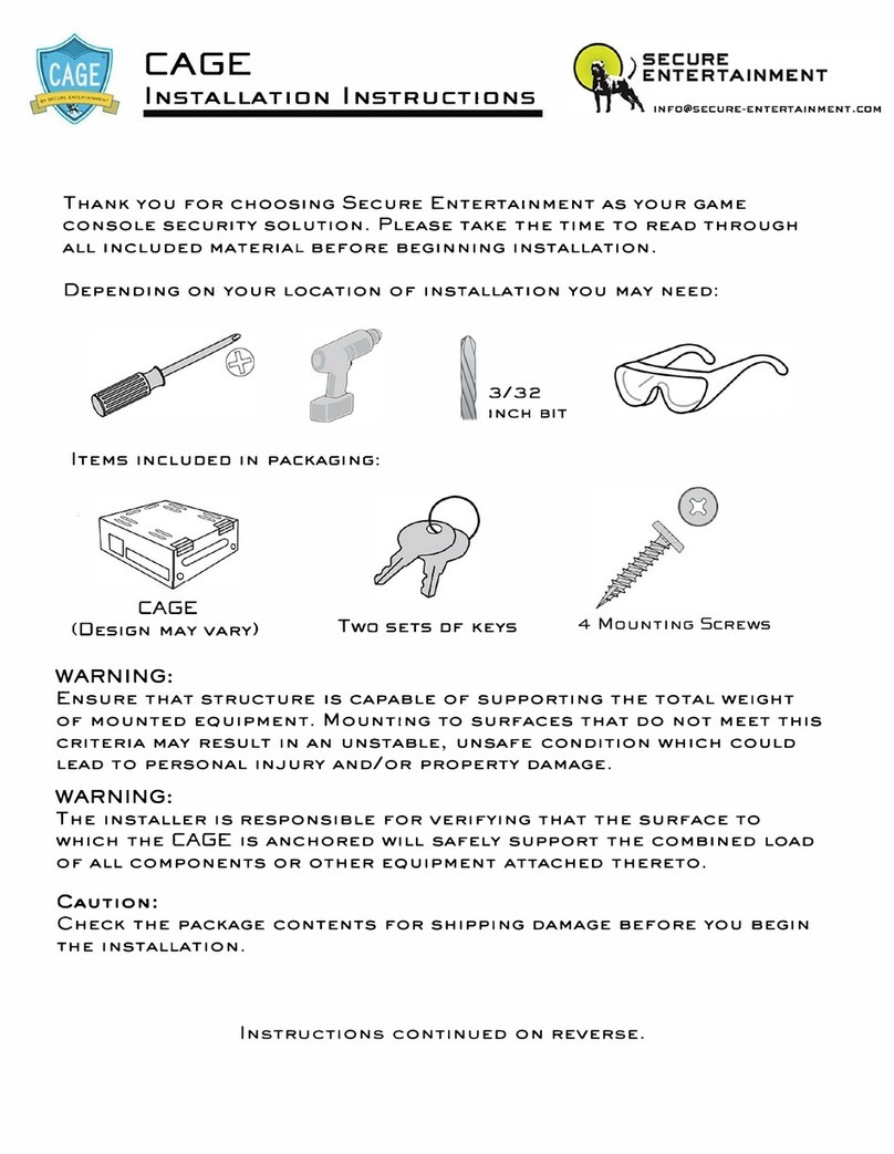 SECURE ENTERTAINMENT CAGE User manual