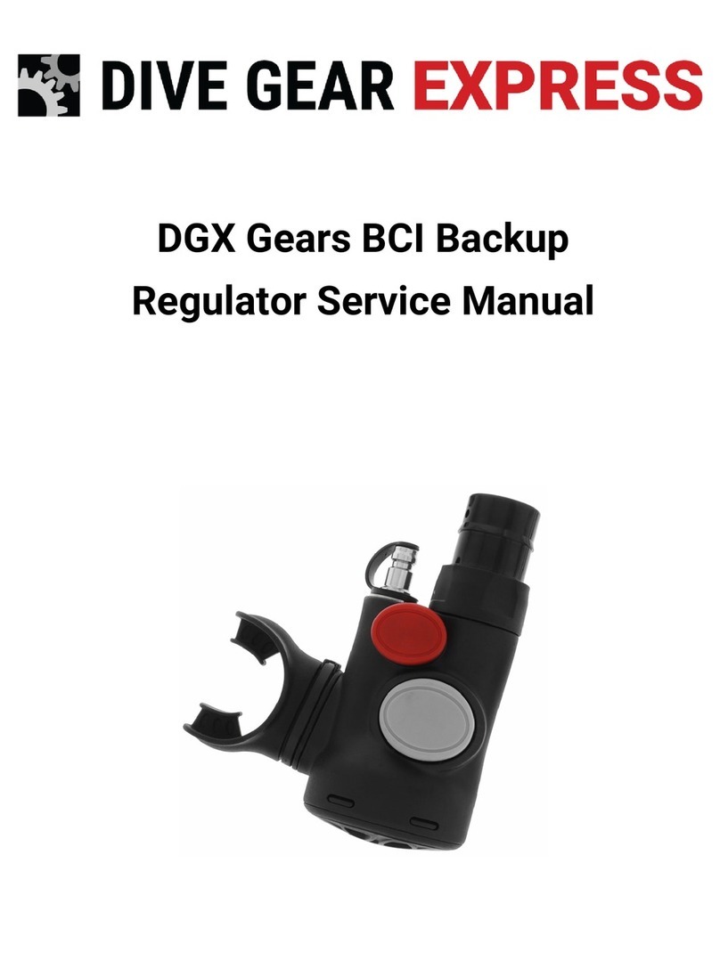 Dive Gear Express DGX Gears BCI Backup Regulator Service manual