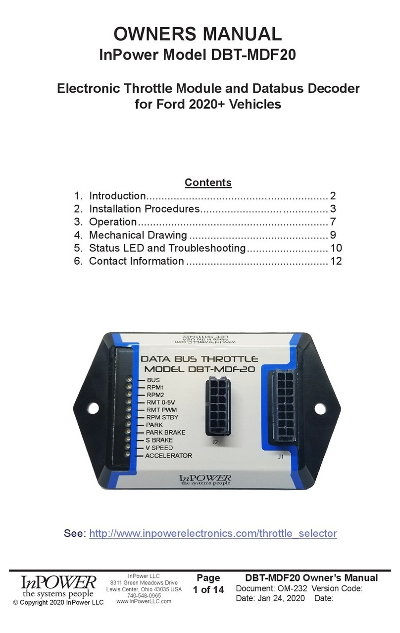 InPOWER DBT-MDF20 User manual