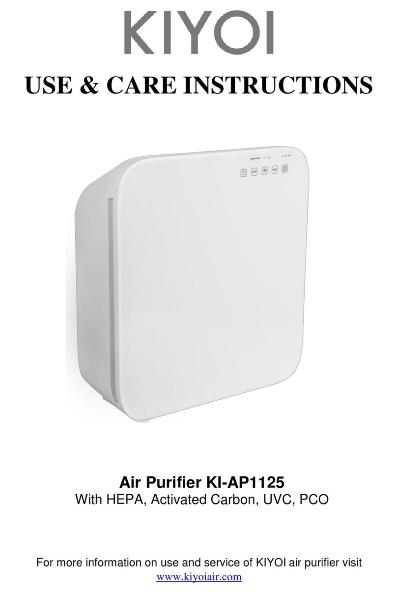 Kiyo KI-AP1125 Use & care instructions