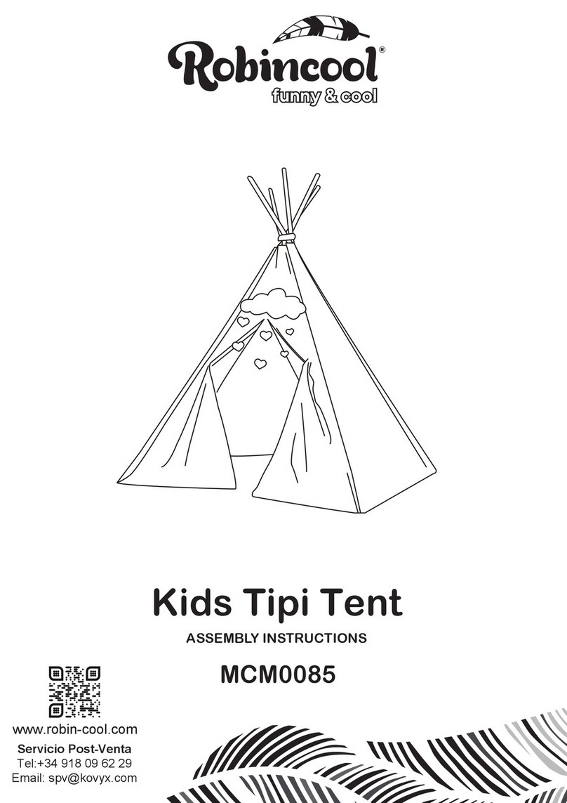 Robincool Kids Tipi Tent Assembly instructions