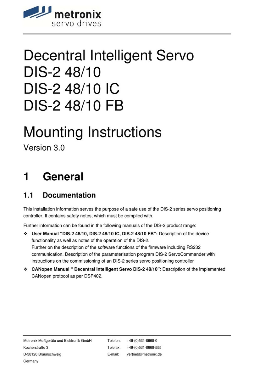 Metronix DIS-2 48/10 FB FS STO User manual