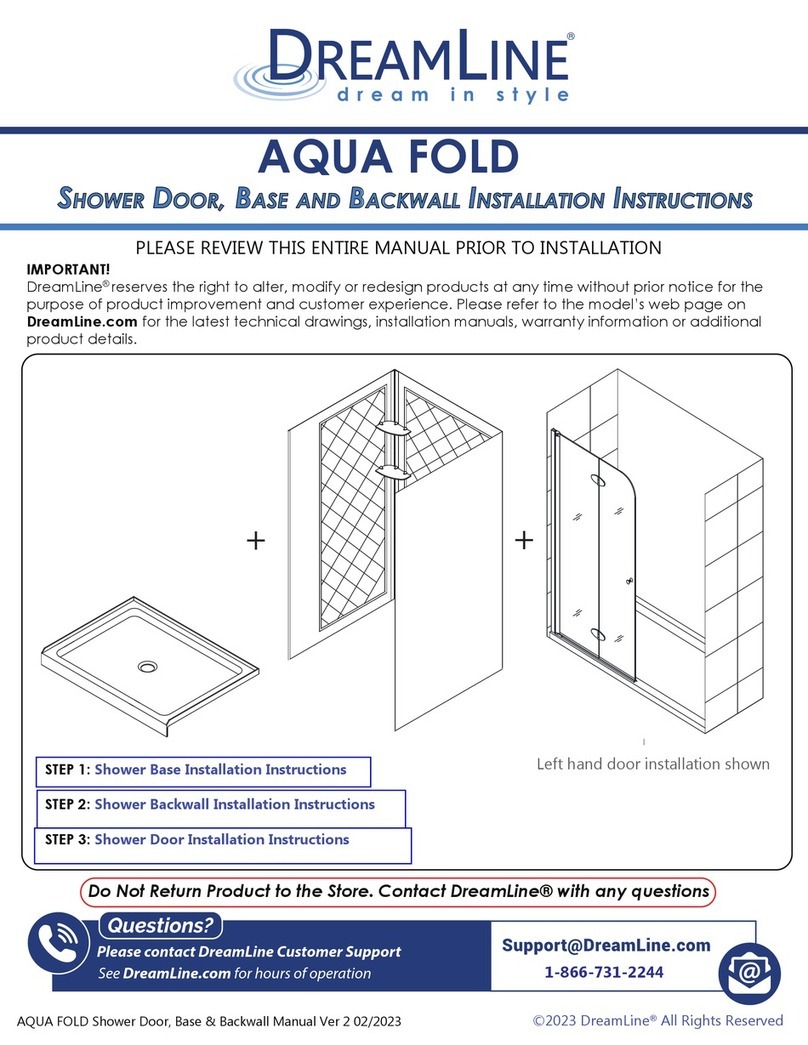 Dreamline Aqua Fold DLT-1132320 User manual