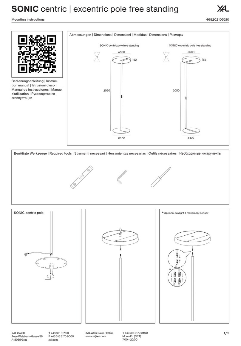 XAL SONIC Mounting instructions