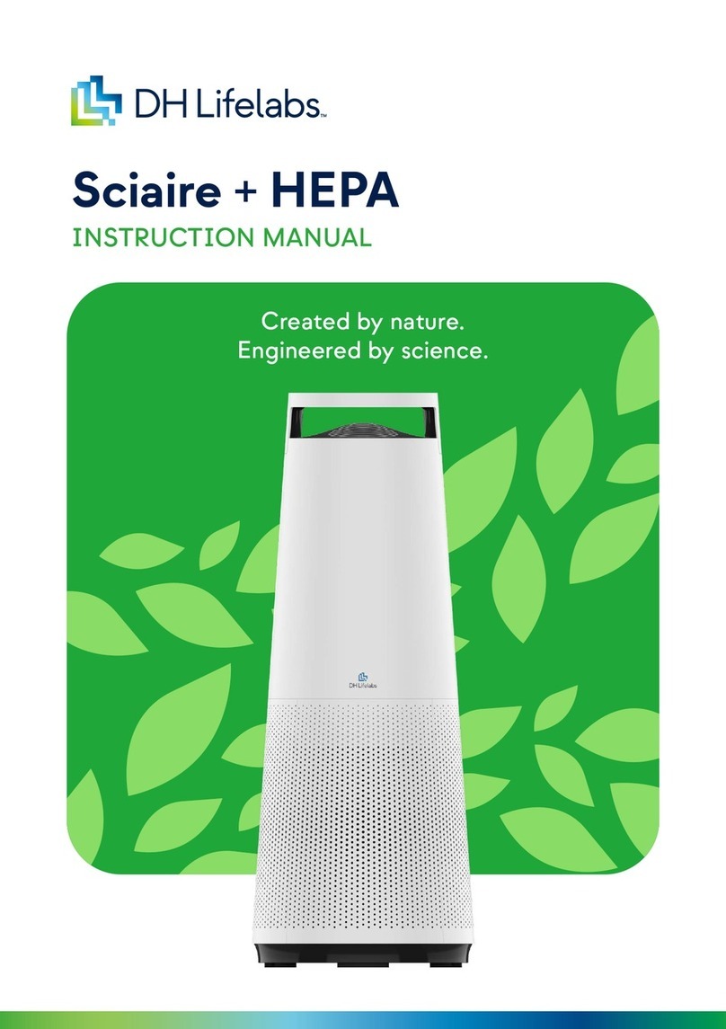 DH Lifelabs Sciaire+HEPA instruction manual