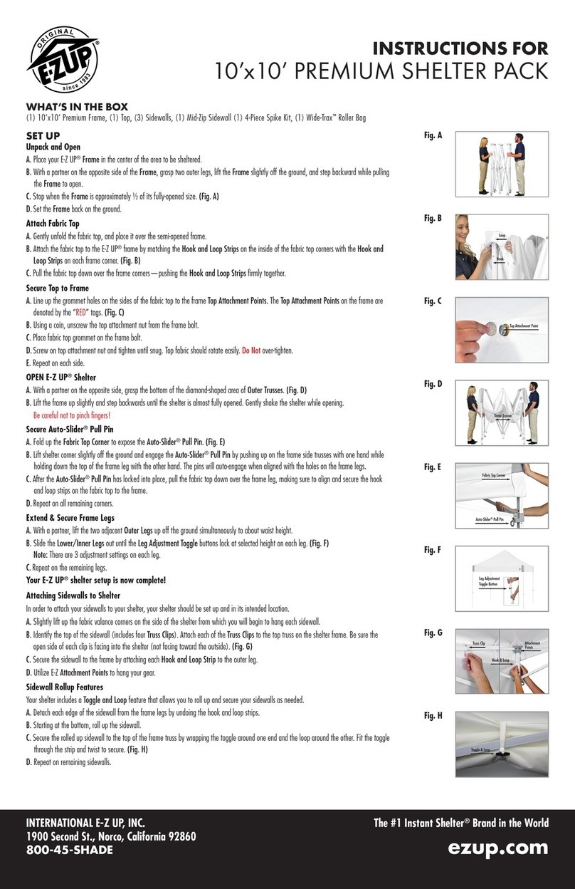 E-Z UP 800-45-SHADE instructions