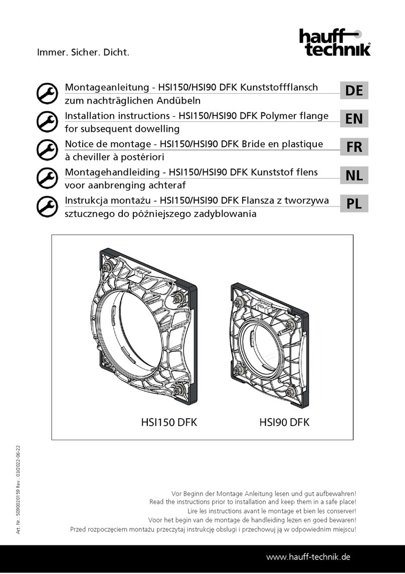 Haufftechnik HSI150 DFK installation instructions Haufftechnik HSI150 DFK installation instructions