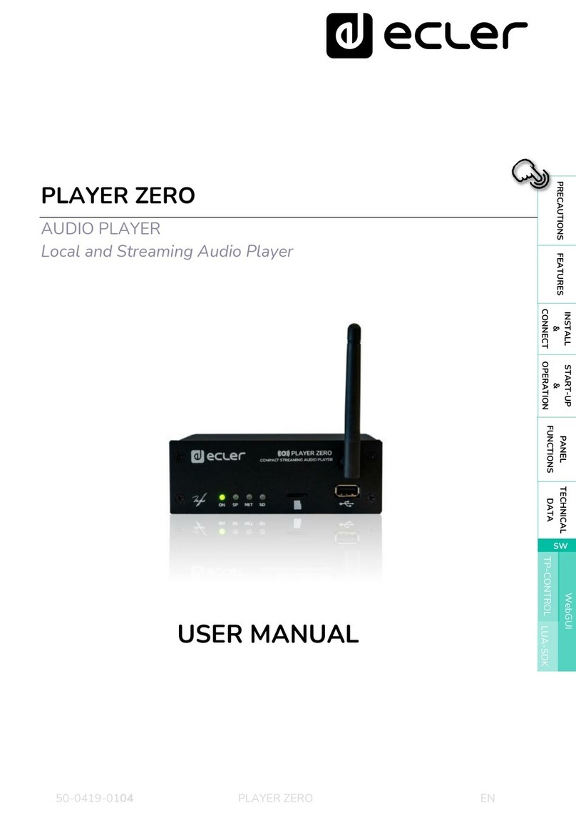 Ecler PLAYER ZERO user manual