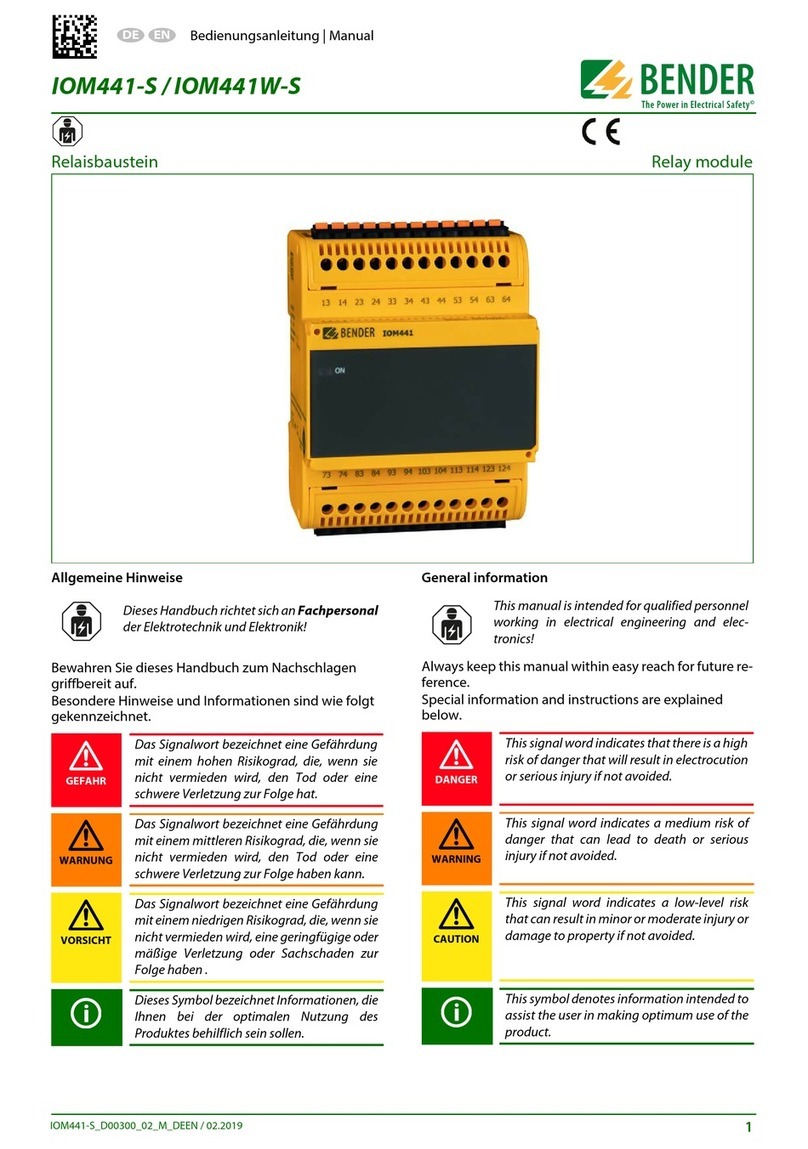 Bender IOM441-S manual
