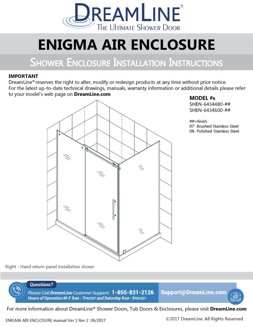 Dreamline ENIGMA AIR SHEN-6434480 Series User manual