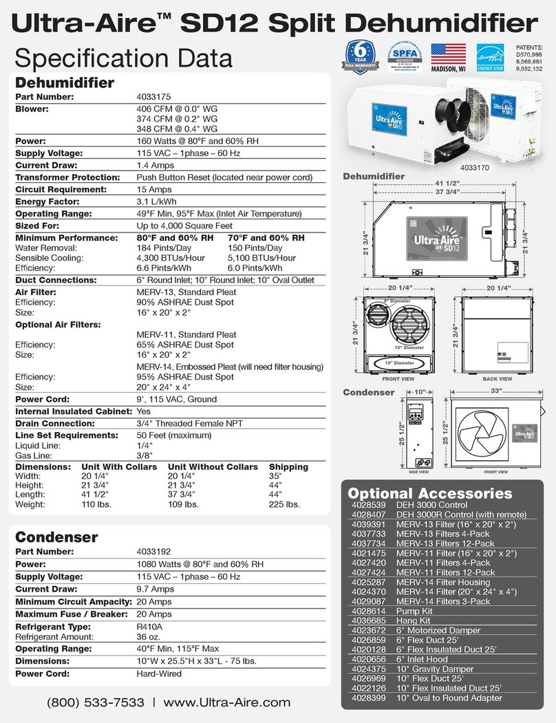 Ultra-Aire SD12 quick start guide