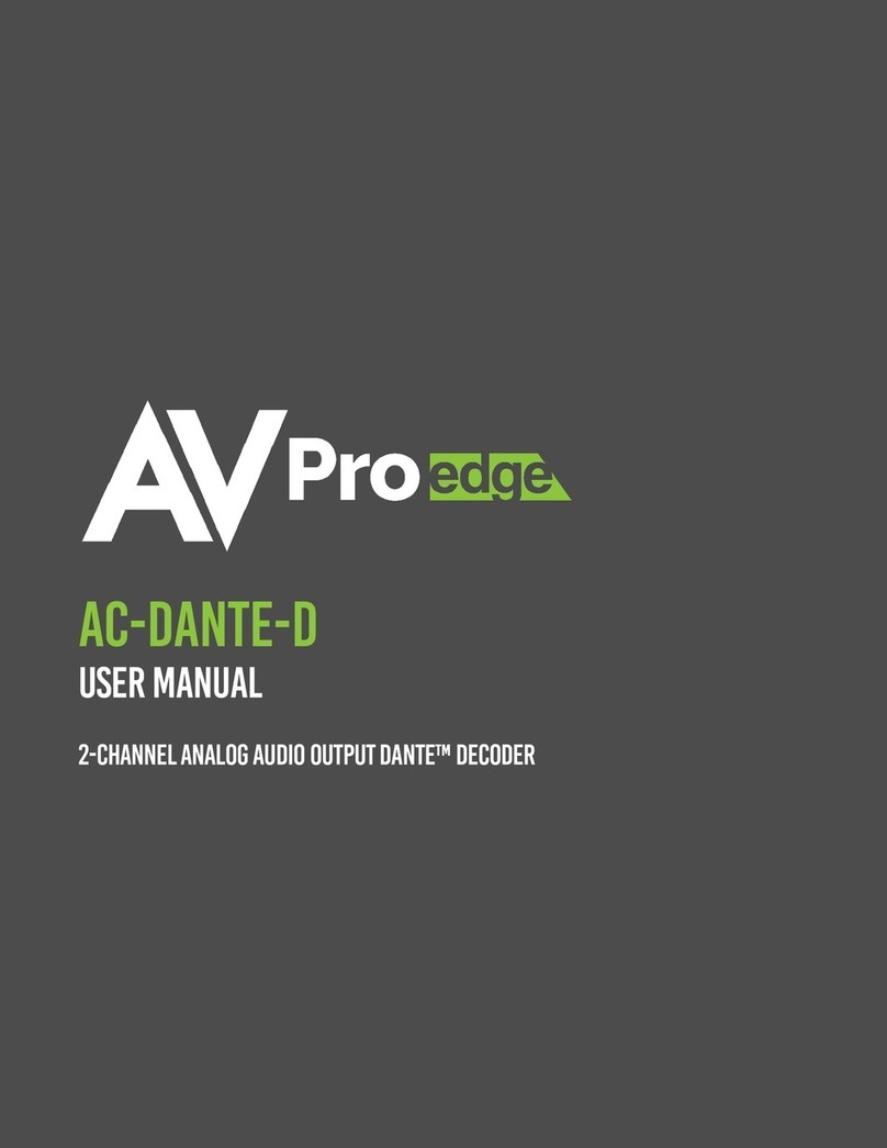 AVPro Edge AC-DANTE-D user manual