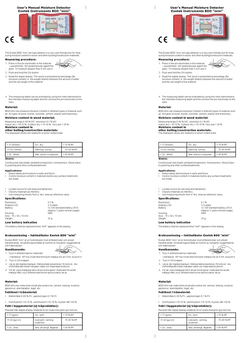 Exotek Instruments BDD mini user manual