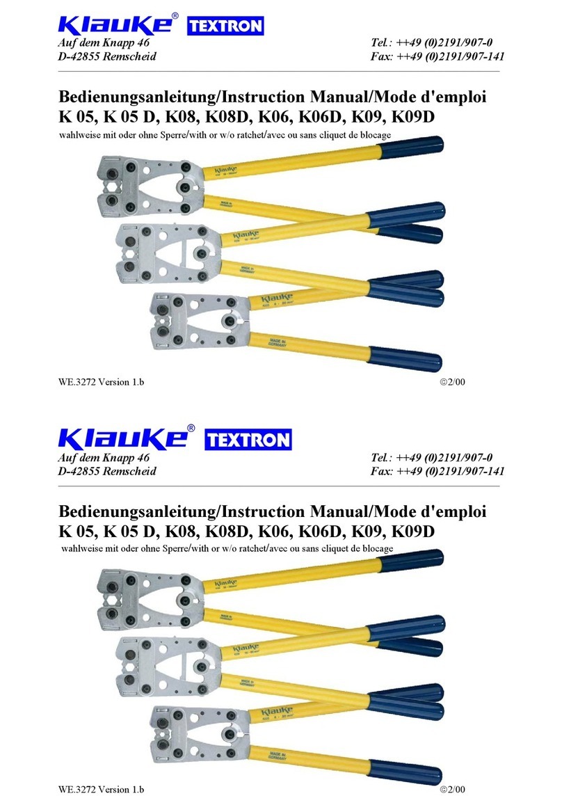 Klauke TEXTRON K05 instruction manual