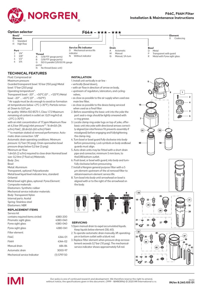 IMI norgren F64C Installation & maintenance instructions