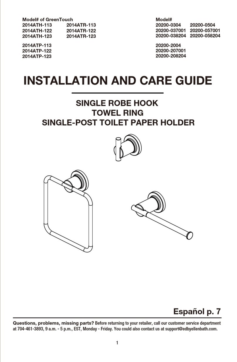Greentouch 2014ATH-113 Installation and care guide