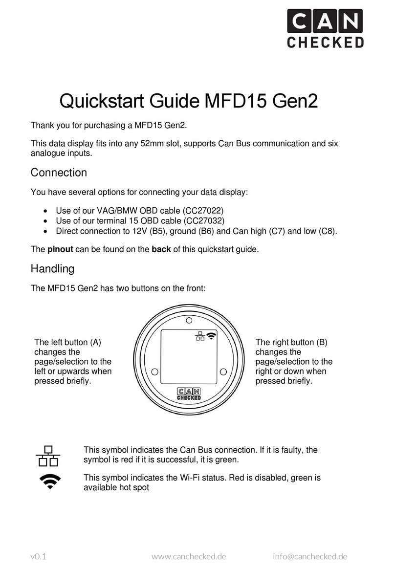 CANchecked MFD15 quick start guide