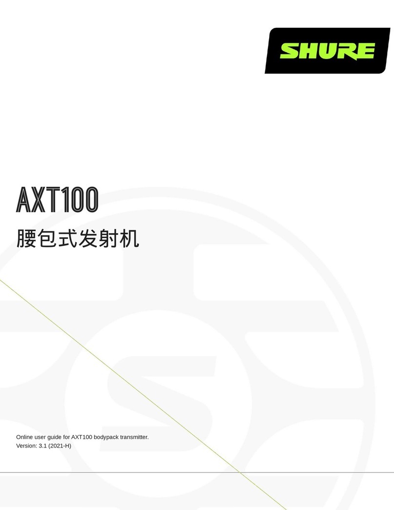 Shure AXIENT AXT100 User manual