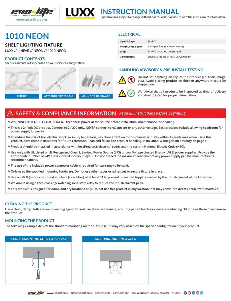 Evo-lite LUXX 1010 NEON User manual